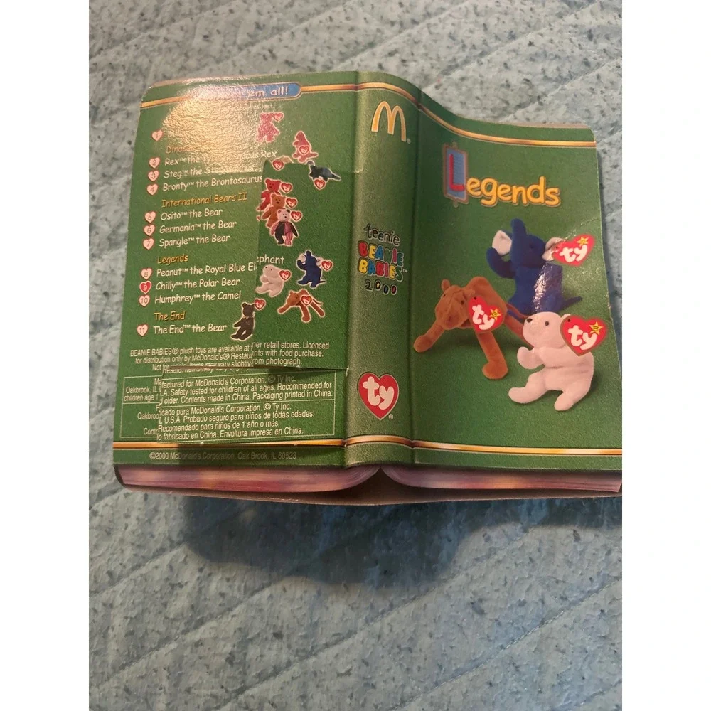Ty Teenie Beanie Babies 2000 McDonalds Chilly the Polar Bear Legends Sealed Book